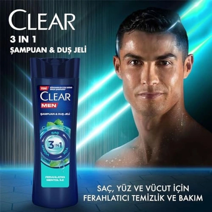 3 in 1 şampuan, duş jeli, ferahlatıcı etkili, 350 ml
