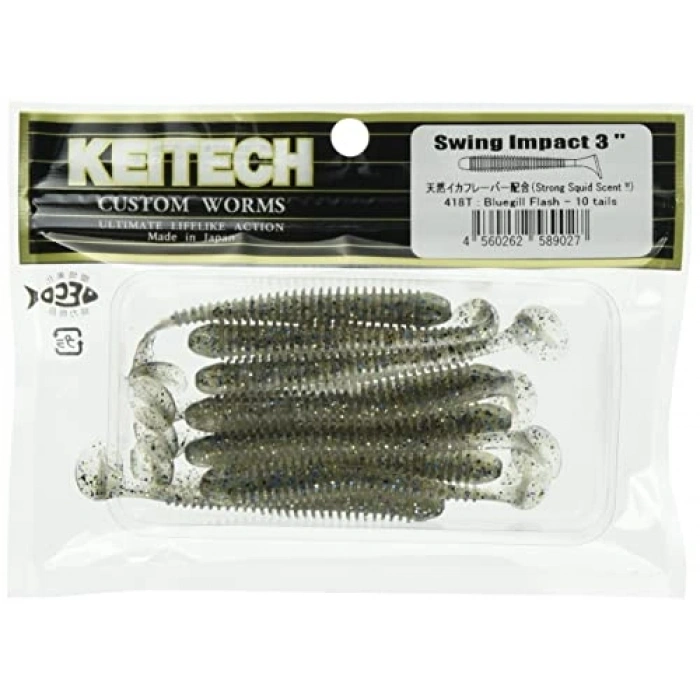 3 İnç Bluegill Flash Renkli Swing Impact, Balık Avı İçin