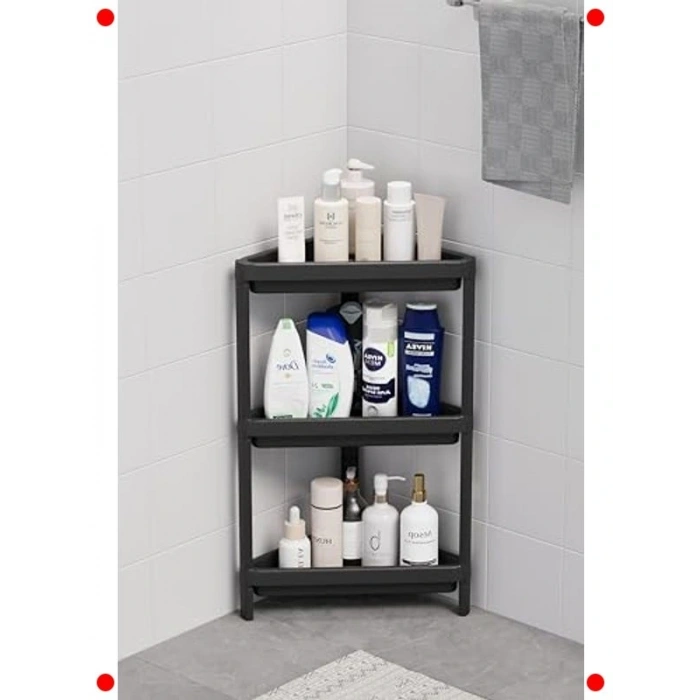 3 Katlı Üçgen Banyo & Mutfak Rafı