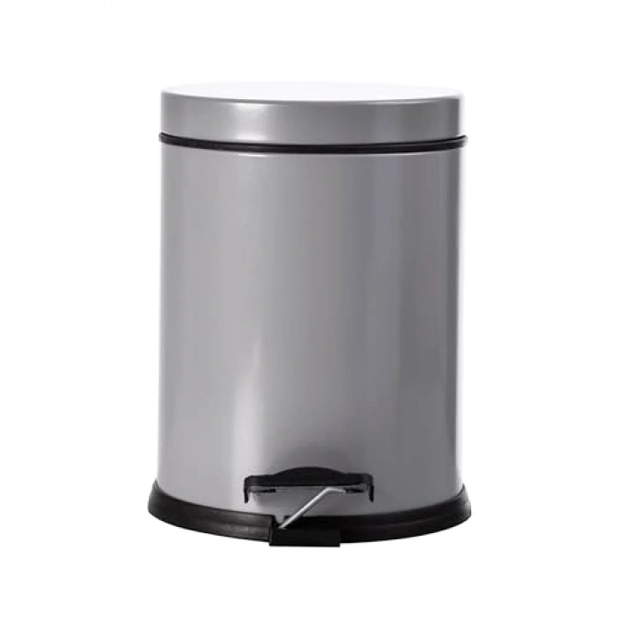 3 Litre Kapasiteli Pedallı Çöp Kovası, Gri Renk