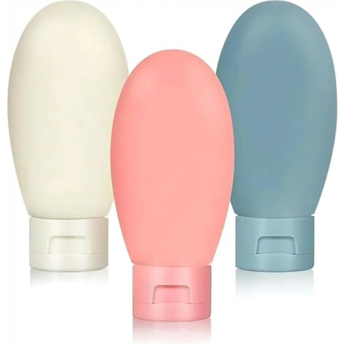 3lü Boş Seyahat Şişe Seti, Doldurulabilir Krem Paketi