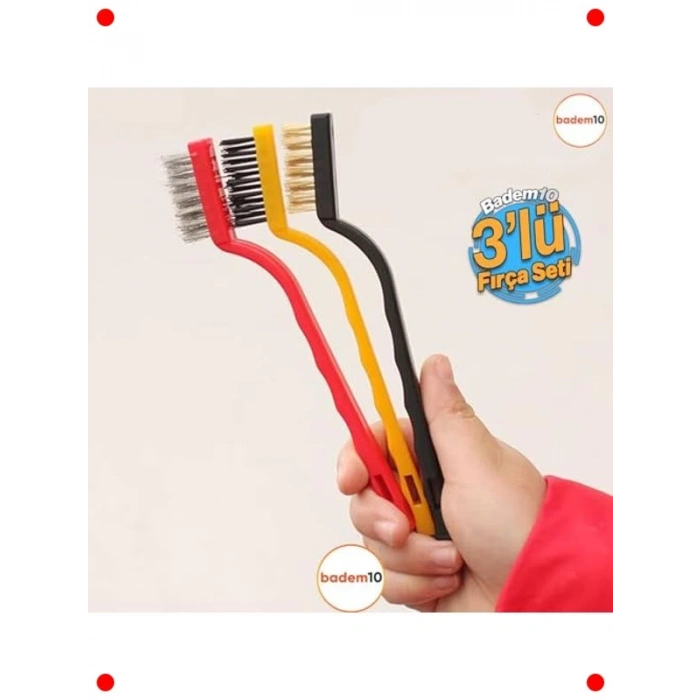 3lü Çok Amaçlı Mutfak Temizlik Fırça Seti