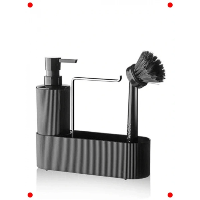 3lü Krom Kapaklı Tezlik Düzenleyici Seti Siyah