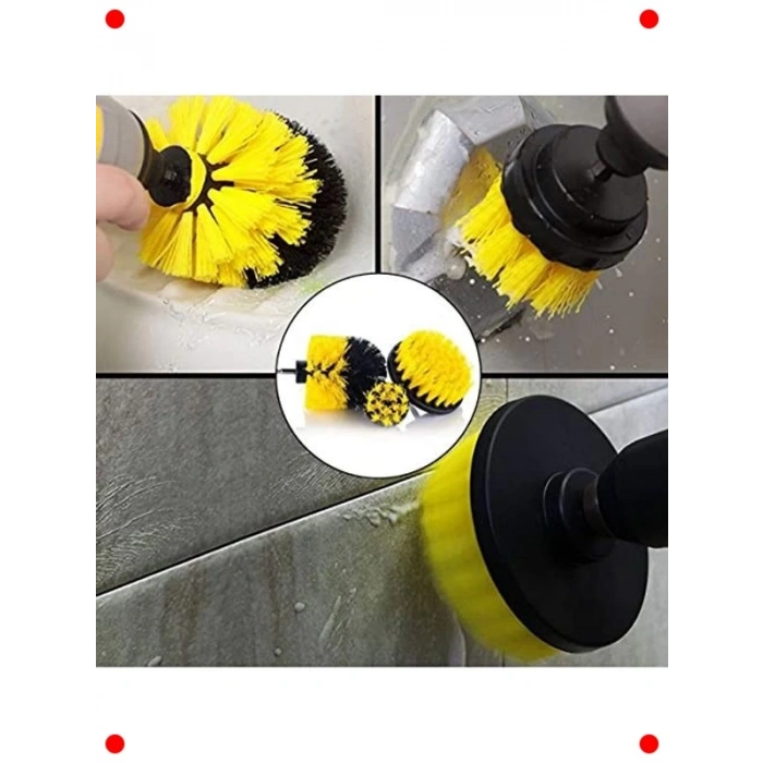 3lü Matkap Ucu Temizleme Fırçası Seti (Banyo/Araba)