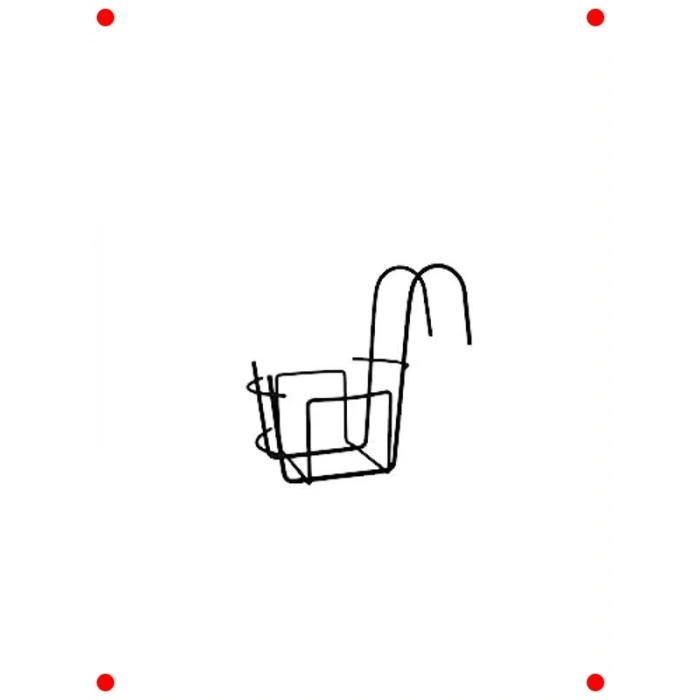 3lü Metal Yuvarlak Balkon Askılı Saksı Seti