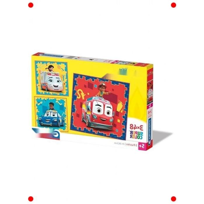 3lü Paket - İtfaiyeci Temalı 48 Parça Yapboz Seti