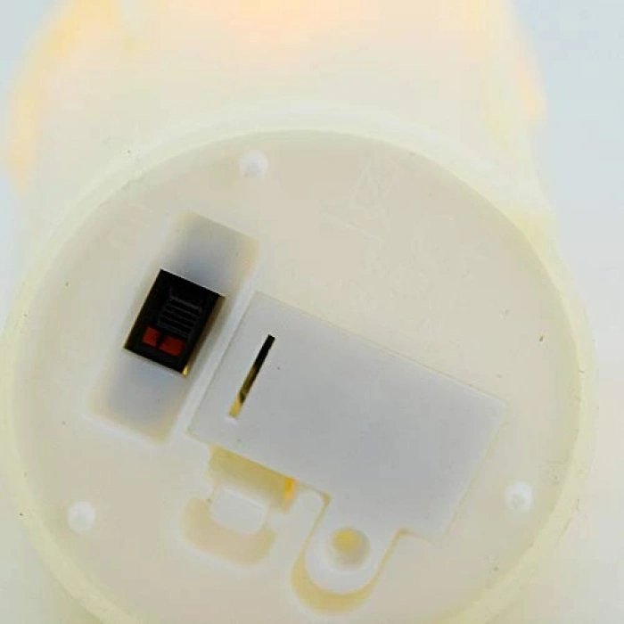 3lü Romantik Pilli Led Mum Seti, 7-9-11 cm Gerçekçi Tasarım