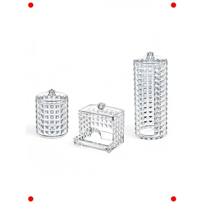 3lü Set Makyaj ve Banyo Düzenleyici