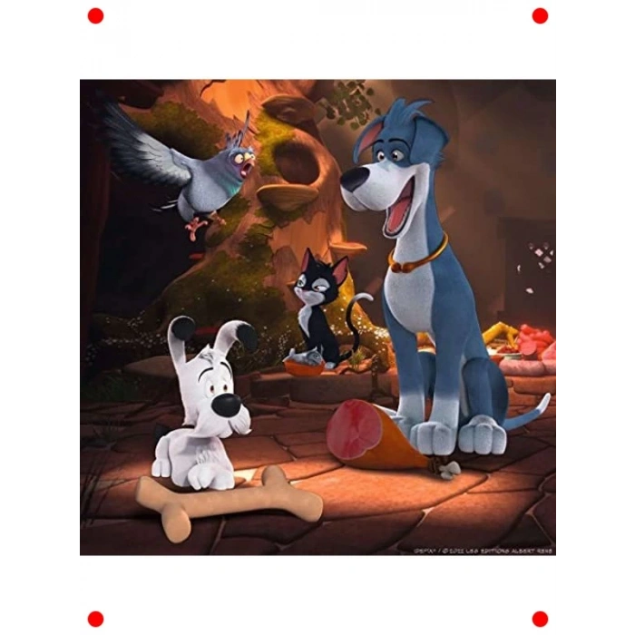 3lü Sevimli Köpek Karakterli Çocuk Yapbozu