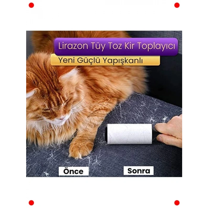 3lü Yapışkanlı Tüy Toplayıcı Rulo Seti, 60 Yaprak