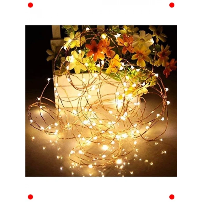 3 Metre Peri LED Işık + 15 Renkli Mandal Seti