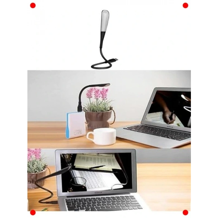 3 Modlu Dokunmatik USB LED Masa Lambası - Beyaz 14 LED