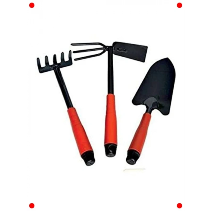 3 Parça Hobi Bahçe Alet Seti (Tırmık, Kürek)