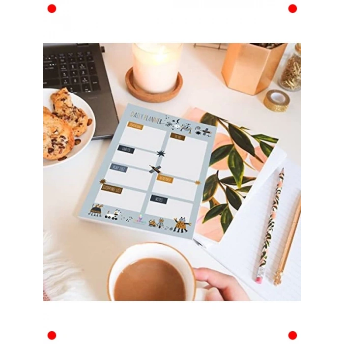 3 Parça Tarihsiz Masaüstü Planlayıcı Set - Bilim Temalı