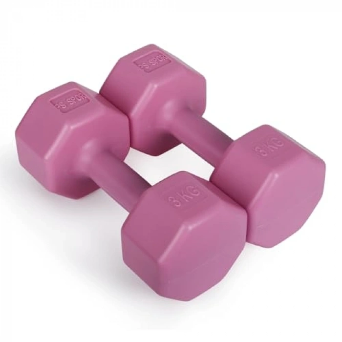 3 Set Pembe Renk Dambıl, Farklı Ağırlık Seçenekleriyle