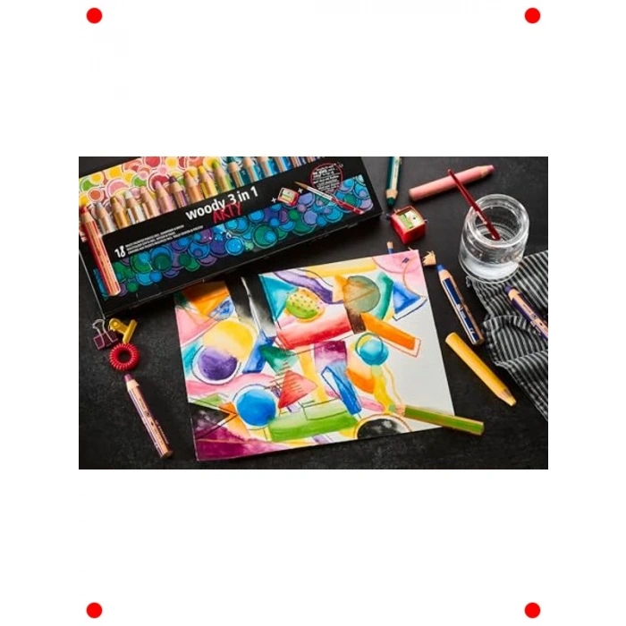 3ü 1 Arada Çok Fonksiyonlu Sanat Kalemleri Seti (6lı)