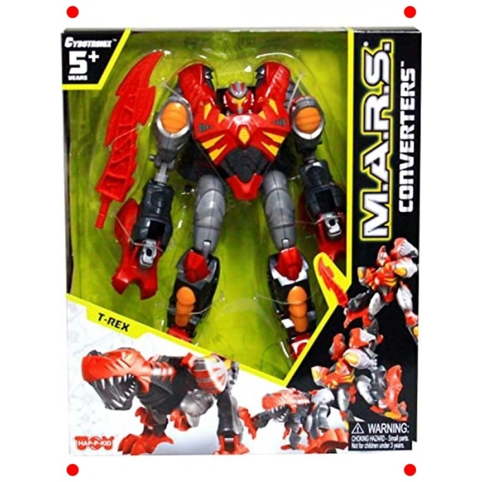 3ü 1 Arada Dinozora Dönüşen Robot Figür