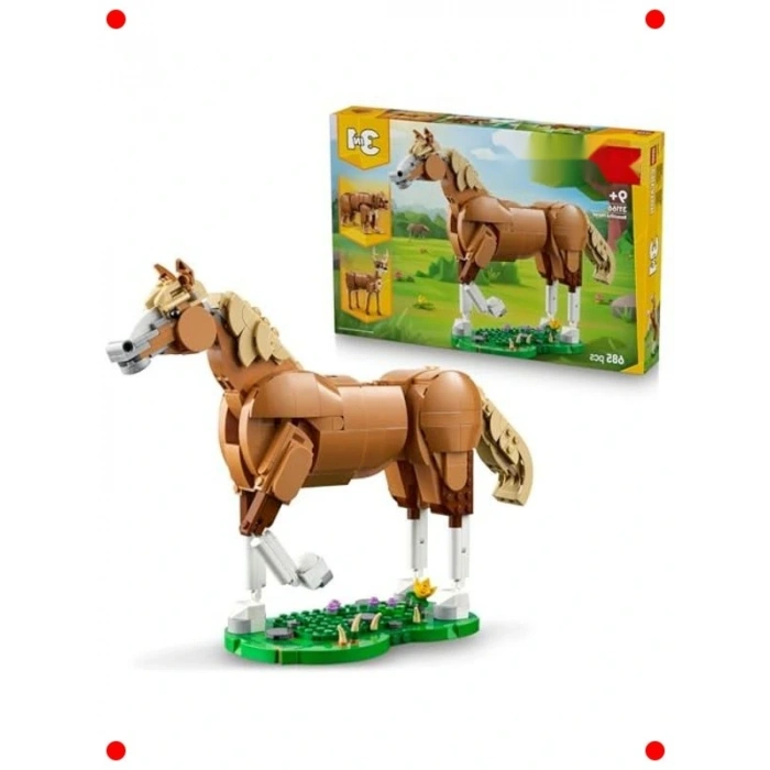 3ü 1 Arada Hvan Yapım Seti: At, ı veya yik (685 Parça)