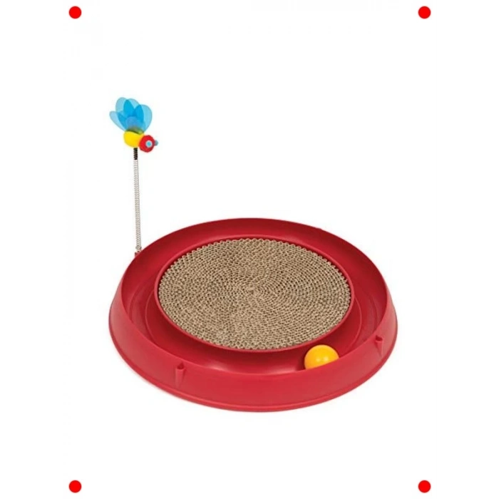 3ü 1 Arada Kedi Oyuncağı - Tırmalama, Top ve Yaylı