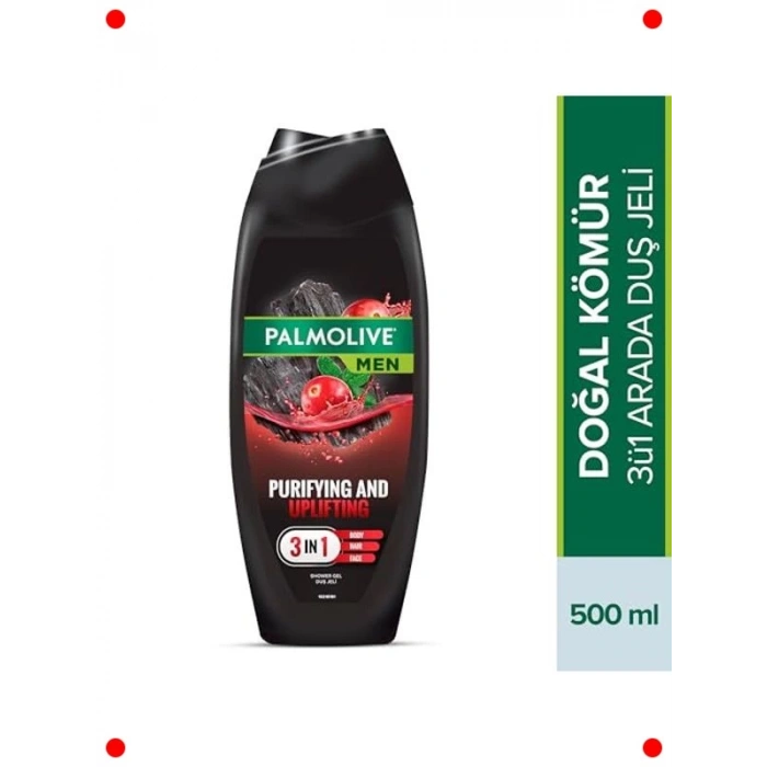 3ü 1 Arada Kömürlü Erkek Duş Jeli 500 ml