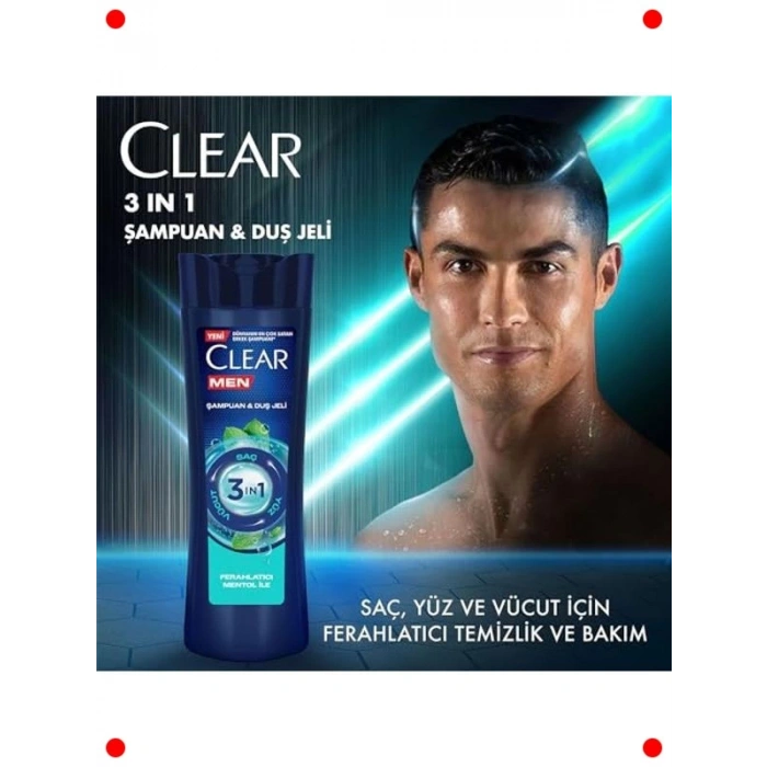 3ü 1 Arada Mentollü Şampuan ve Duş Jeli - 350 ml