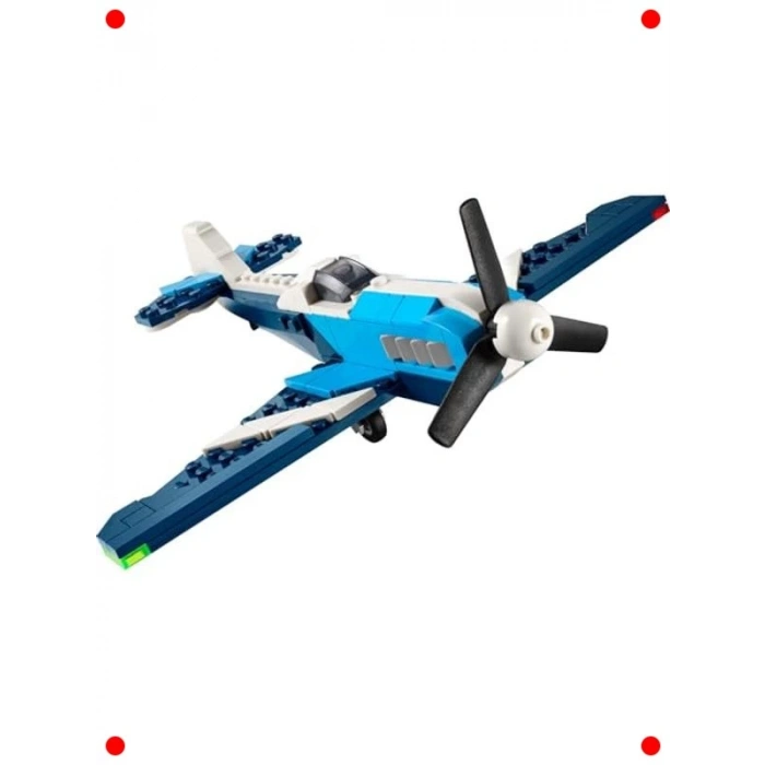 3ü 1 Arada Uçak Yapım Seti: Yarış Uçağı, Jet, Helikopter