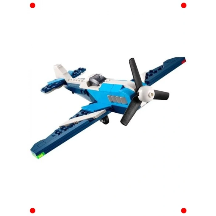 3ü 1 Arada Uçak Yapım Seti: Yarış Uçağı, Jet, Helikopter