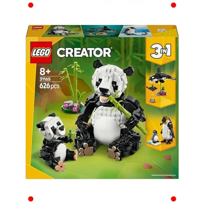 3ü 1 Arada Vahşi Hayvan Yapım Seti: Panda