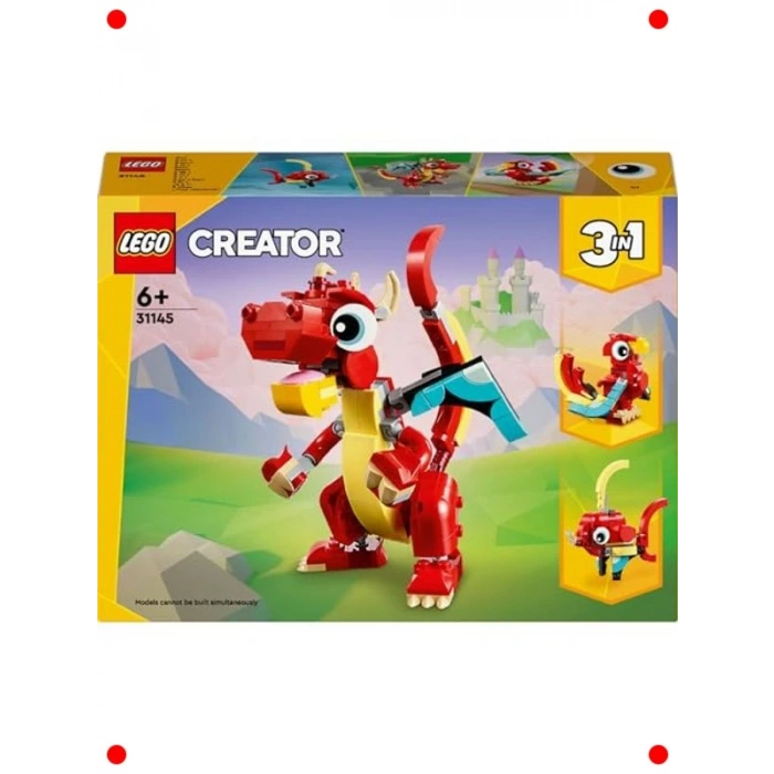 3ü 1 Arada Yaratıcı Set - Kırmızı Ejderha, Balık, Anka Kuşu