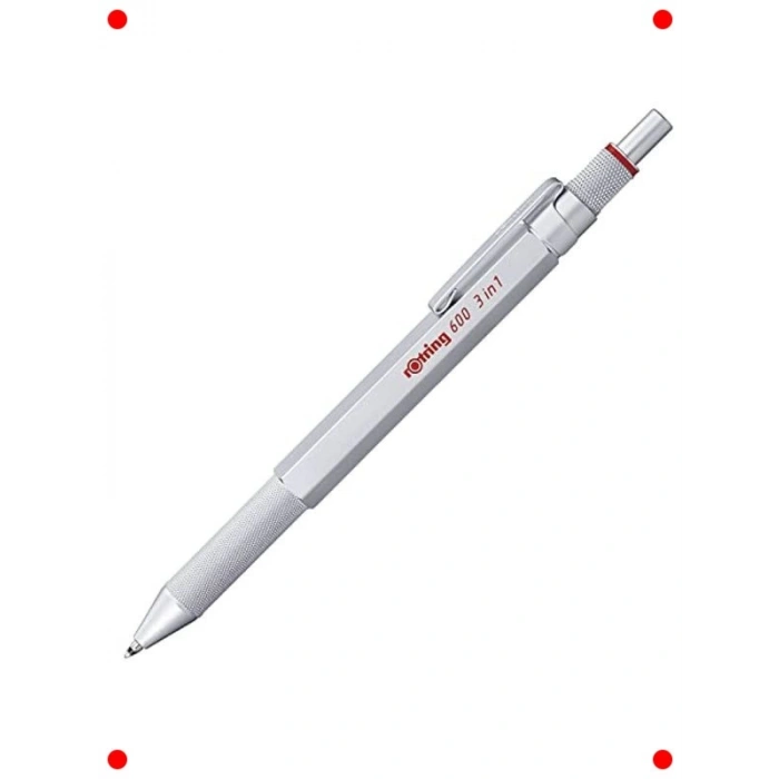 3ü Bir Arada Çok Fonksiyonlu Kalem (Gümüş)