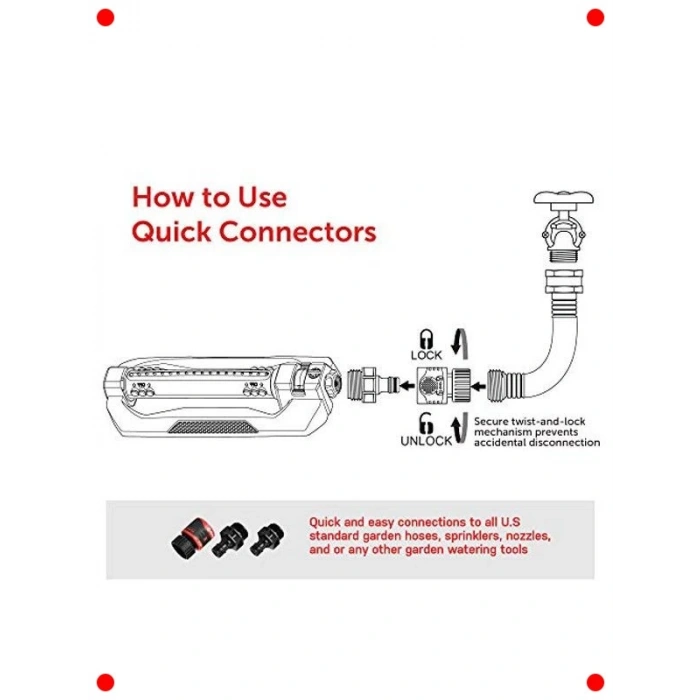3 Yönlü Turbo Salınımlı Bahçe Fıskiyesi - Geniş Alan
