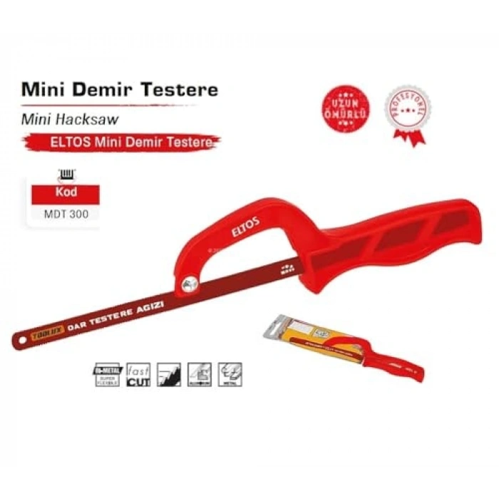 30 cm Değiştirilebilir Bıçaklı Plastik Saplı Testere, Çok Amaçlı