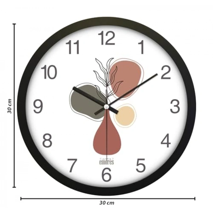 30 Cm Gerçek Cam Sessiz Mekanizma Duvar Saati