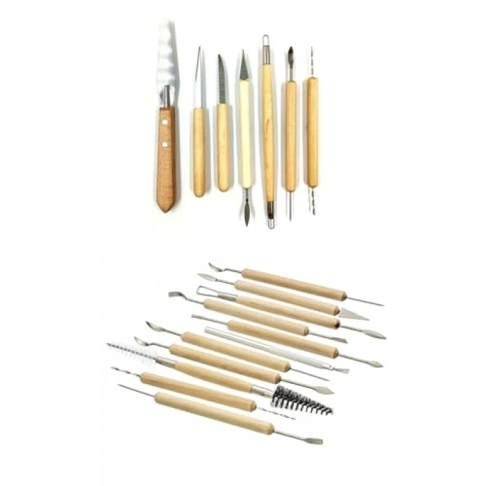 30 Parça Seramik Kil Yapım Seti, Heykel Çömlek için