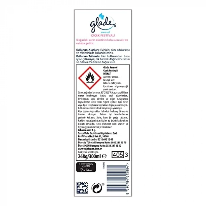300 mL Aerosol Oda Kokusu, Çiçek Temalı Ferahlatıcı