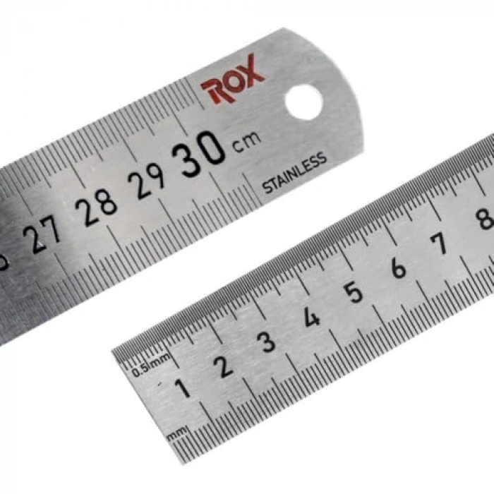 300 mm Çift Taraflı Çelik Cetvel, 0199 Modeli