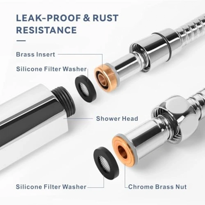 304 Paslanmaz Çelik Duş Hortumu, 1.5 Metre Uzunluk