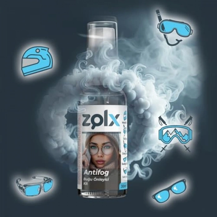 30ML Buğu Önleyici Antifog Kit ve 15x18 Tezleme Bezi Seti