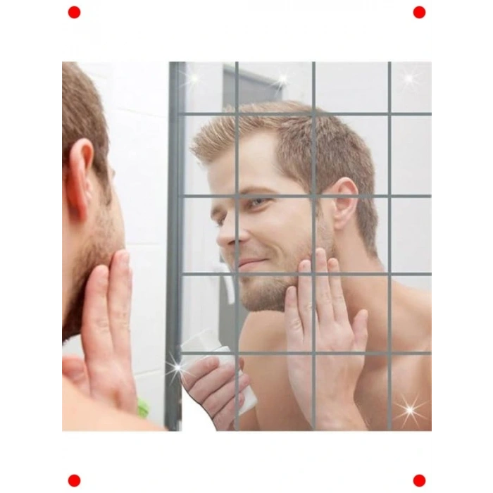 32 Adet Kendinden Yapışkan Akrilik Esnek Ayna Çıkartması