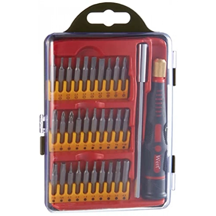 32 Parça Elektronik Tornavida Bits Uç Seti, Farklı Renk Seçenekleri