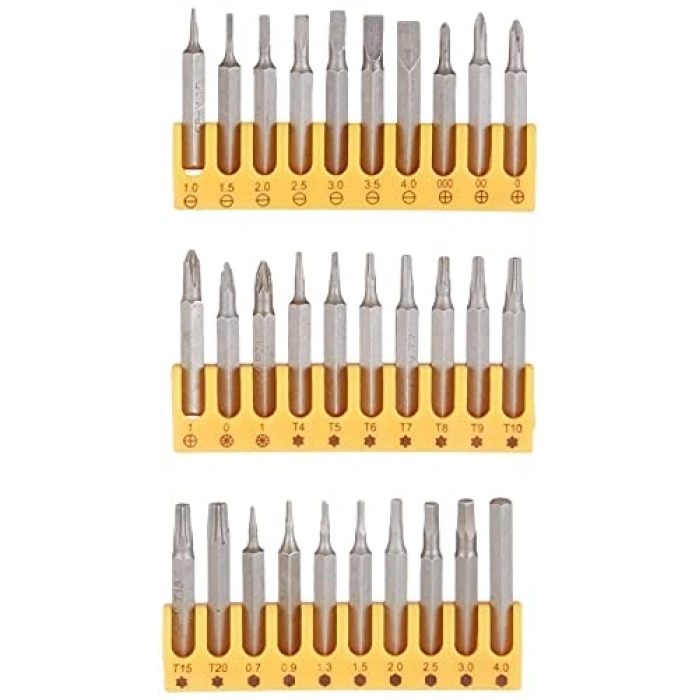 32 Parça Elektronik Tornavida Bits Uç Seti, Farklı Renk Seçenekleri