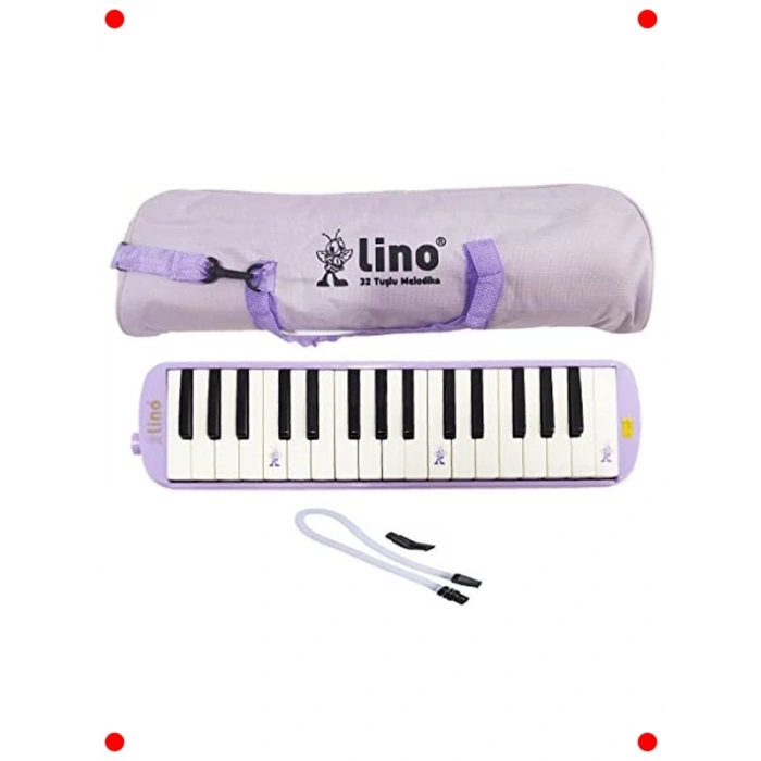 32 Tuşlu Melodika ve Bez Çanta - Pastel Mor Renk