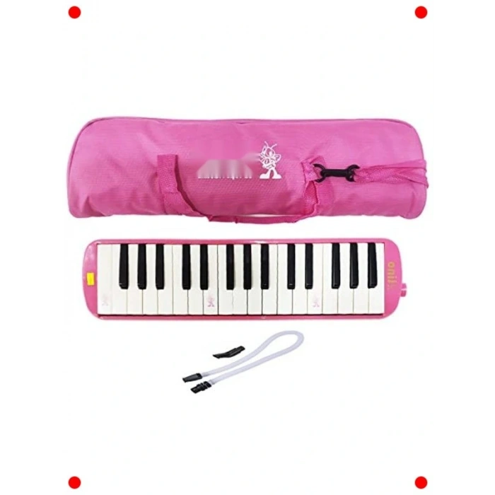32 Tuşlu Melodika ve Pembe Taşıma Çantası