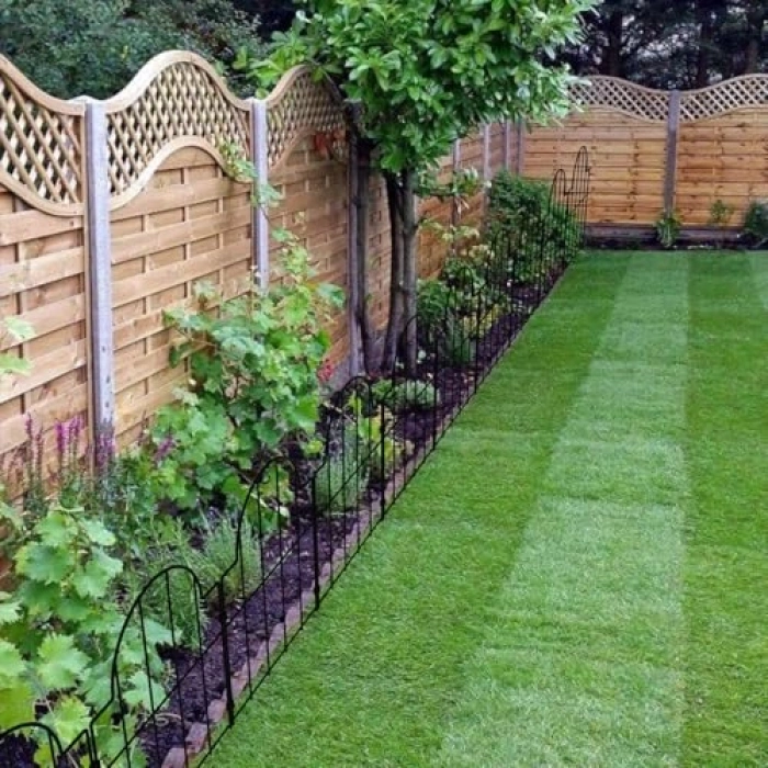 330 cm Siyah Bahçe Çiti Seti - 10 Parça Mini Bahçe ve Hobi Kullanımı