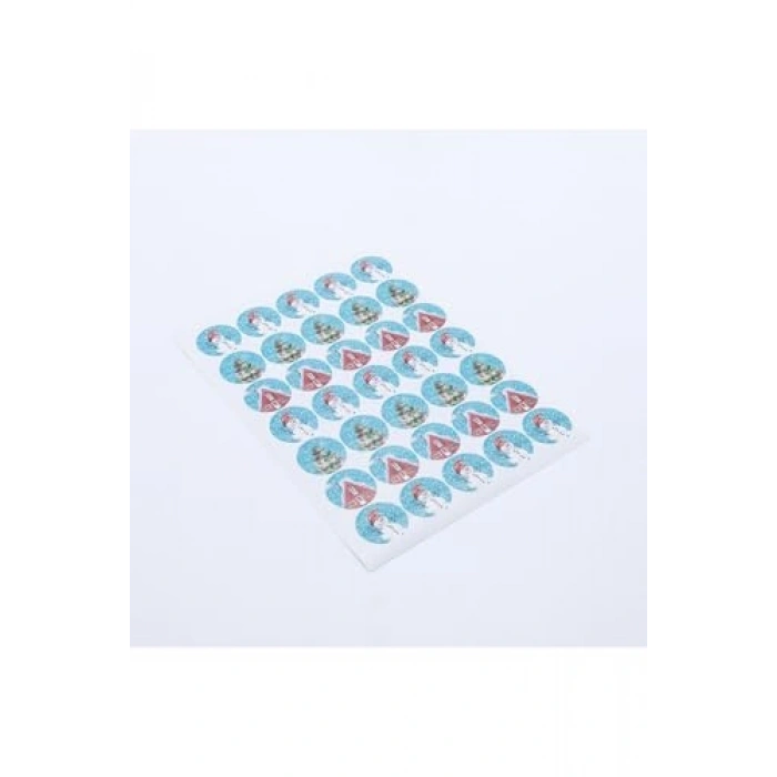 350 Adet Renkli Yılbaşı Figürü Sticker, 3 cm Boyutunda