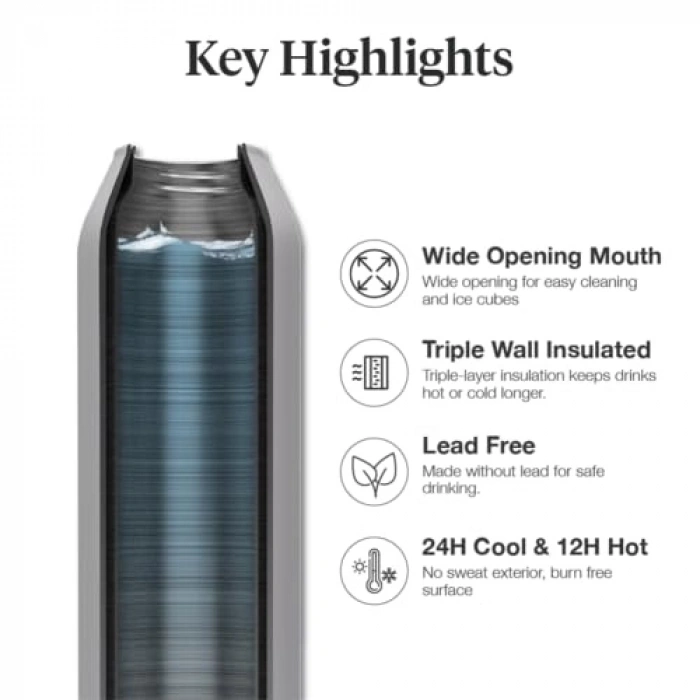 350 ml Kapasiteli 3 Katmanlı Paslanmaz Çelik Termos Seti - Caramel Renk