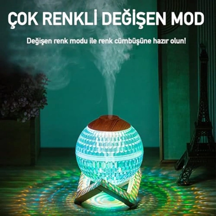 350 ml kapasiteli USB nemlendirici gece lambası