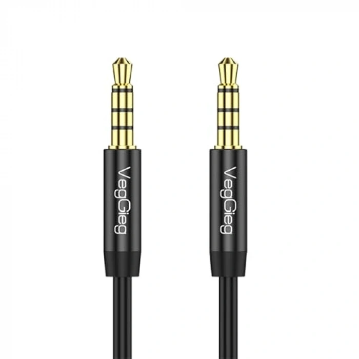 3.5mm Jack TRRS Hi-Fi AUX krofon ve Ses Kablosu 5 Metre