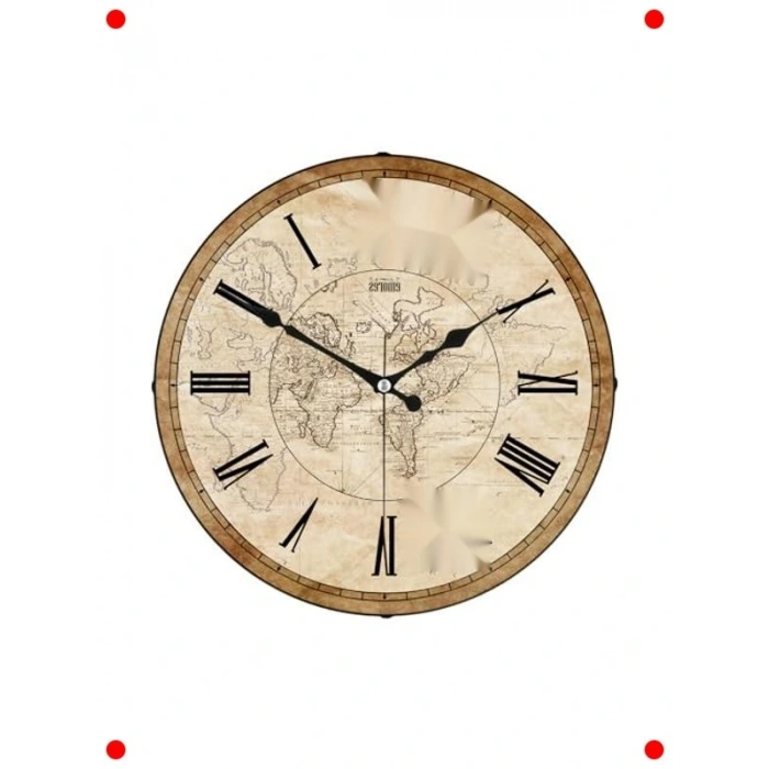 36 cm Dekoratif Bombe Cam Sessiz Mekanizma Duvar Saati