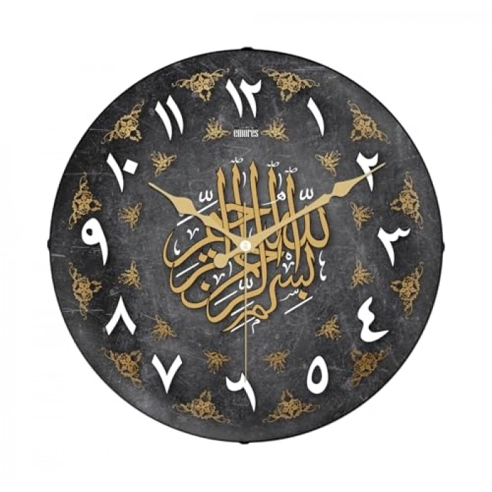 36 cm Gerçek Bombe Cam Duvar Saati, Sessiz Mekanizma